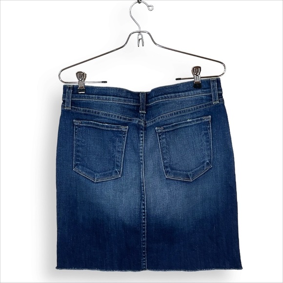 J. Brand Rosalie Mini Denim Skirt Button Fly in Dark Wash - Picture 3 of 9